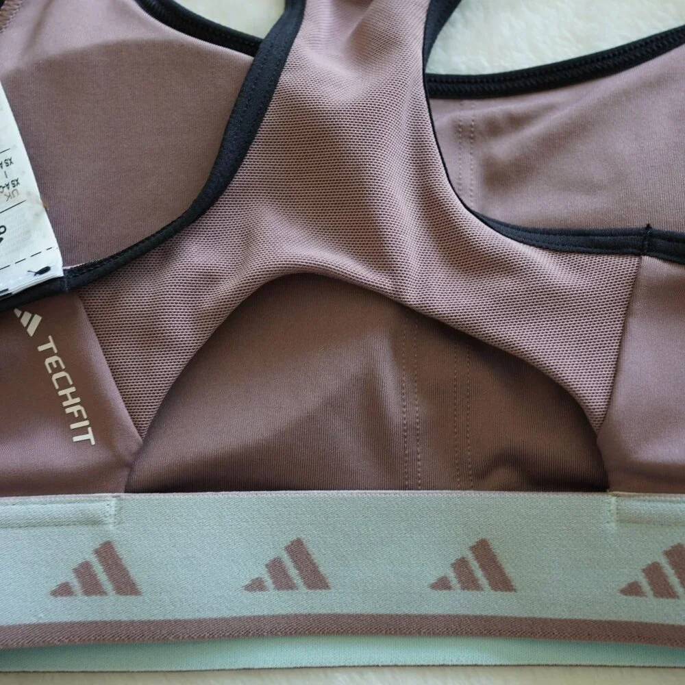 NWT Adidas Hyperglam Powerreact Medium Support‎ Techfit Sports Bra XSAC 32AC